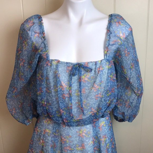 Vintage 60s/70s Prairie Boho Maxi Dress - Picture 4 of 8